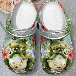 GSD2009201 ads 28229, Cute Frog Tropical Forest Crocs, Clog For Summer, Cute