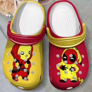 GSD2211203 ads jpg 600×600 1, Cute Deadpool And Pikachu Cosplay Unisex Crocs, Perfect For Outdoor Walking!, Cute, Outdoor, Unisex