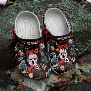 GSU0408316 mockup 1 600×600 1, Personalized Adult’s Durable Jason Friday The 13TH Black Crocs, Buy More Save More!, Adult, Black, Personalized