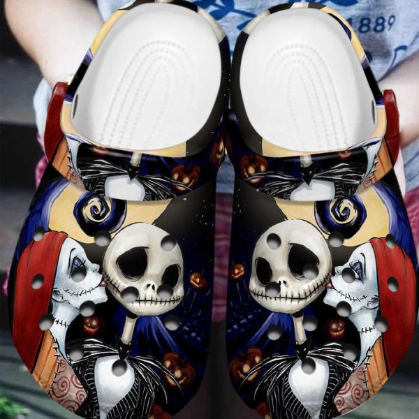 GSU0707306 mockup 3 1, Adult Unisex And Breathable Couple Jack And Sally Crocs, Order Now for a Special Discount!, Adult, Breathable, Unisex