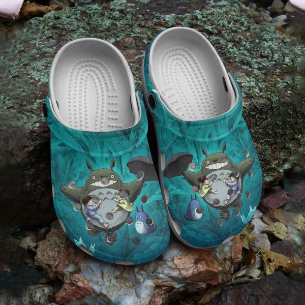 GSU0707314 mockup 3, Funny Lightweight My Neighbor Totoro Blue Crocs, Cute And Safe For Outdoor Play, Cute, Funny, Outdoor