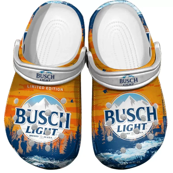 GSU0709203 2 jpg, Limited Edition Busch Light Beer Orange Crocs, Comfort For Outdoor Activities, Comfort, Limited Edition, Orange, Outdoor
