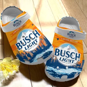 GSU0709203 ads jpg, Limited Edition Busch Light Beer Orange Crocs, Comfort For Outdoor Activities, Comfort, Limited Edition, Orange, Outdoor