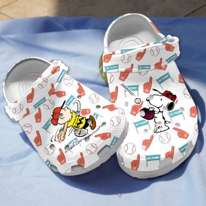 GSU1505367 mockup 2, Amazing White Charlie Brown & Snoopy Unisex Crocs, Comfort To Wear, Comfort, Unisex, White