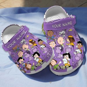 GSU1505371 mockup 1, Cute Snoopy Characters Purple Peanuts Unisex Lightweight Customized Crocs, Customized, Cute, Lightweight, Purple, Unisex