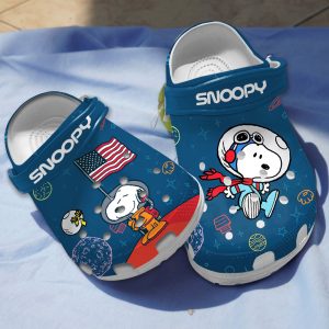 GSU1505376 mockup 1, Not Pretty But Also Comfort American Astronaut Snoopy Crocs Shoes, Comfort, Pretty
