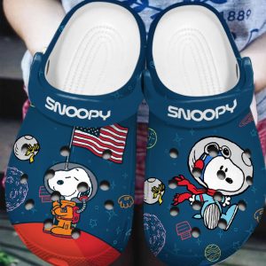 GSU1505376 mockup 3, Not Pretty But Also Comfort American Astronaut Snoopy Crocs Shoes, Comfort, Pretty