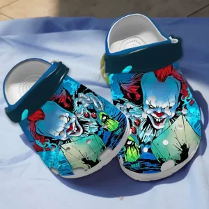 GSU1907310 mockup 1 jpg 600×600 1, Adult’s Affordable Unisex Clown Pennywise Blue Crocs, Order Now To Get Discounts!, Adult, Affordable, Blue, Unisex