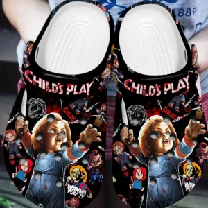 GSU2208301 mockup 3 600×600 1, Non-slip Chucky Doll Child’s Play Crocs, Well-Fit For Men And Women, Men, Non-slip, Personalized, Women