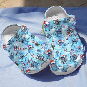 GSY0710203ch_chay-ads-600×600-1.jpg, Super Lightweight And Fuzzy Disney Stitch Christmas Blue Crocs, Perfect For Christmas Party, Blue, Fuzzy