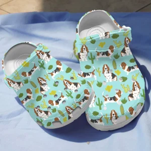 GSY0808208ch chay ads jpg, Special Breathable And Water-Resistant Cute Basset Hound With Cactus Pattern Crocs, Order Now for a Special Discount!, Breathable, Special, Water-Resistant