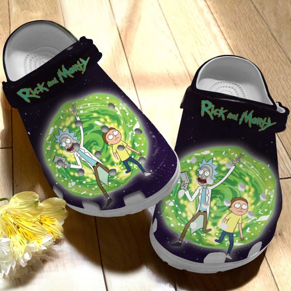 GSY1411204ch crocs2, Funny Water-proof Cartoon Rick And Morty Crocs, The Ideal Footwear For Outdoor Play, Funny, Outdoor, Water-proof