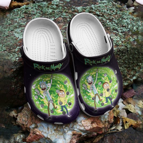 GSY1411204ch crocs3, Funny Water-proof Cartoon Rick And Morty Crocs, The Ideal Footwear For Outdoor Play, Funny, Outdoor, Water-proof
