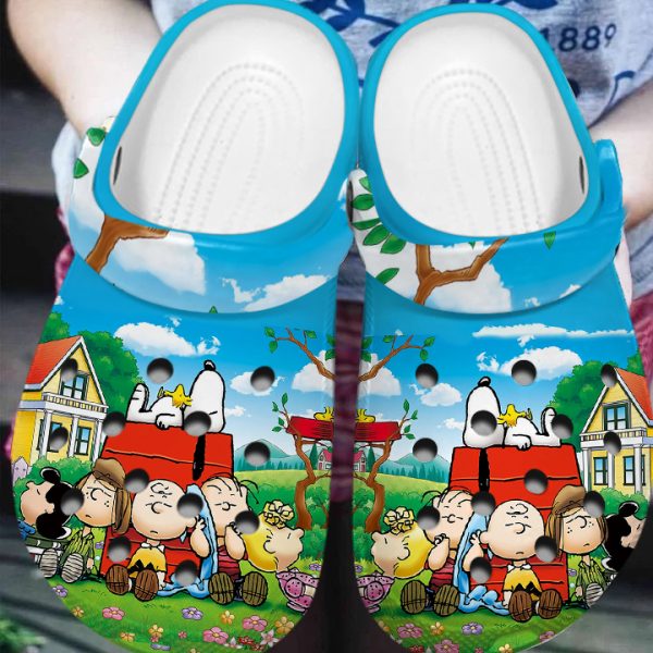GSY1505330mockup.jpg4, Relaxing Time Snoopy And Friends Unisex Classic Crocs, Classic, Unisex