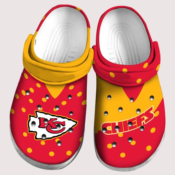 GSY1602304ch, For Fans, Special Design Breathable And Durable KC Chief Crocs, Safe for Outdoor Play!, Breathable, Durable, Special