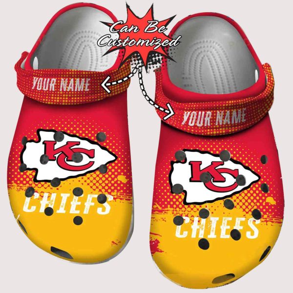 GSY1602307ch, Personalized Lightweight And Durable Support KC Chief With Yellow And Red Color Crocs, Fast Shipping!, Durable, Personalized