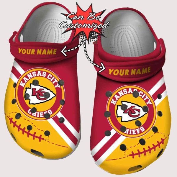 GSY1602308ch, For Fans, Personalized Breathable And Water-Resistant Support Kansas City Chief Crocs, Quick Delivery Available!, Breathable, Personalized, Water-Resistant