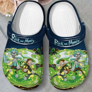 GSY2203301ch crocs1, Non-slip And Soft Rick And Morty Green Crocs, Perfect For Outdoor Walking, Green, Non-slip, Outdoor, Soft