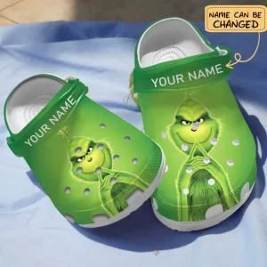 GSY2507222custom croccs1 jpg 600×600 1, Rock Your Christmas With Our Customized Grinch Green Crocs, Quick Delivery Available!, Green