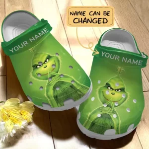 GSY2507222custom_croccs4-jpg-600×600-1.webp, Rock Your Christmas With Our Customized Grinch Green Crocs, Quick Delivery Available!, Green