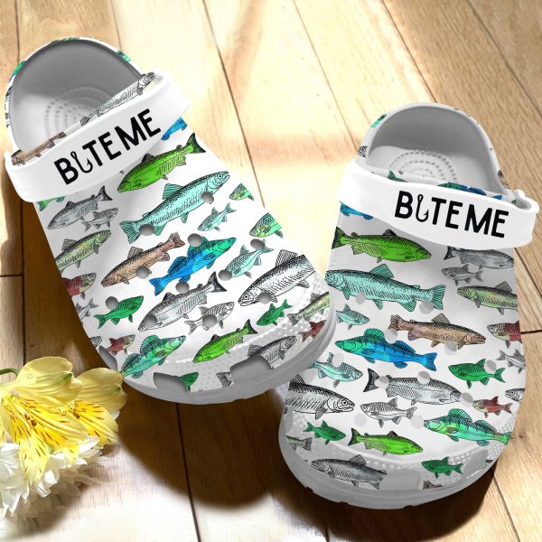 GTB04081014ch 1, Bite Me Crocs For Adult, Easy To Clean And Perfect Gift For Your Lovers, Adult