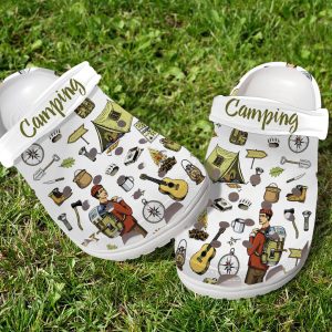 GTB1108115ch 6 scaled 1, Classic Clog Unisex Slip On Adult Love Camping White Crocs, Adult, Classic, Unisex, White