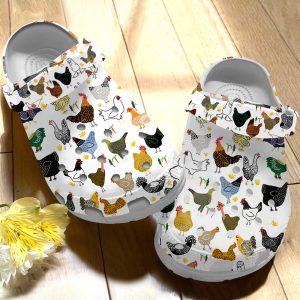 GTB3011111ch ads 2, Crocs Water-Resistant Non-slip And Colorful Chicken White Flame Clogs, Fast Shipping, Colorful, Non-slip, Water-Resistant