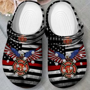GTD0112111 ads2 600×600 1, High-Quality Crocs Printed American Firefighter, New Stylish For Adult, New, Stylish