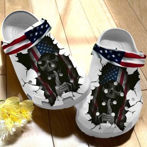 GTD0607112 ads2 600×600 1, Cool Adult’s Classic American Skull White Crocs For Men And Women, Adult, Cool, Men, White, Women