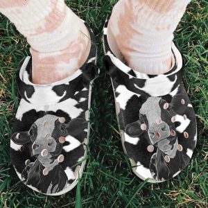 GTD1005101 ads3, Love Dairy Cow Crocs Shoes, Cowhide Pattern Slippers For Adult, Adult