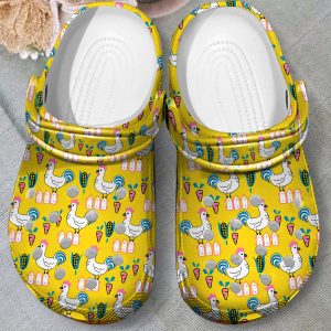 GTD1507117 ads6, Breathable Non-slip And Lightweight Roosters On The Yellow Crocs, Perfect For Outdoor Play!, Breathable, Non-slip, Yellow