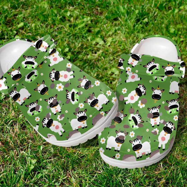GTD1507120 ads2 scaled 1, Cute Cows Green Water-proof Crocs For Adult, Adult, Water-proof
