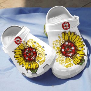 GTD2807109 ads2 600×600 1, Firefighter Sunflower Crocs For Adult, Easy To Wear and Clean, Adult