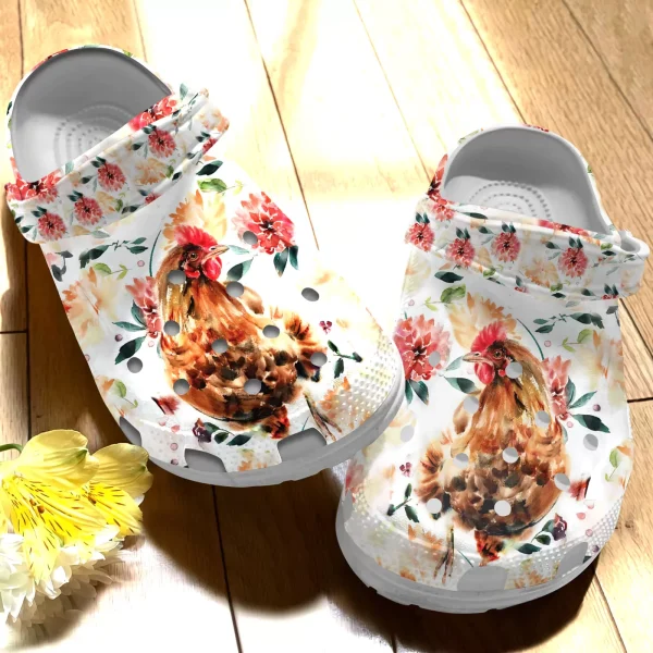 GTS0103113 ads jpg, Special Lightweight And Breathable Limited Edition Chicken With Floral Pattern Crocs, Quick Delivery Available!, Breathable, Special