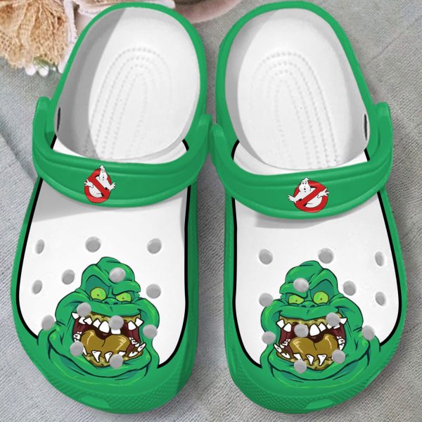 GTS1009150ch ads3, Special Design Lightweight And Non-slip Ghostbusters: Afterlife With Green And White Color Crocs, Fun And Safe For Outdoor Play!, Green, Lightweight, Non-slip, Special, White
