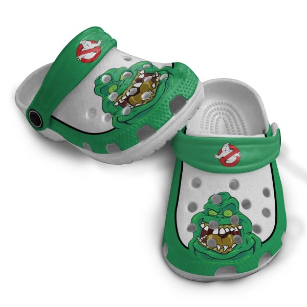 GTS1009150ch ads8, Special Design Lightweight And Non-slip Ghostbusters: Afterlife With Green And White Color Crocs, Fun And Safe For Outdoor Play!, Green, Lightweight, Non-slip, Special, White