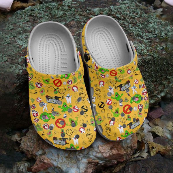 GTS1301213 2, Unisex Durable And Cute Ghostbusters On The Yellow Crocs, Quick Delivery Available!, Cute, Durable, Unisex, Yellow