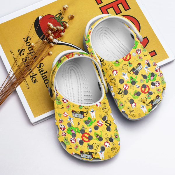 GTS1301213 6, Unisex Durable And Cute Ghostbusters On The Yellow Crocs, Quick Delivery Available!, Cute, Durable, Unisex, Yellow