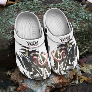 GTS1902221ch 5 600×600 1, Adult’s Soft And Breathable Marvel Venom White Crocs, Adult, Breathable, Soft, White
