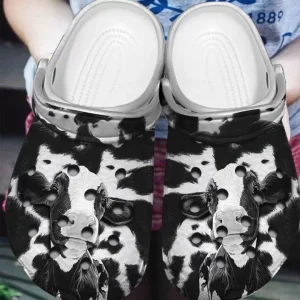 GTS2303101 ads2 jpg, Cute and Special Cow Black And White Crocs For Adult, Adult, Cute, Special