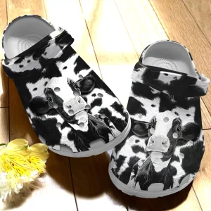 GTS2303101 ads3 jpg, Cute and Special Cow Black And White Crocs For Adult, Adult, Cute, Special