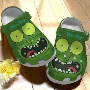 GTS2409103ch-ads2-600×600-1.jpg, Funny Design Of Pickle Rick Green Crocs, Suitable For Men And Women, Funny, Green