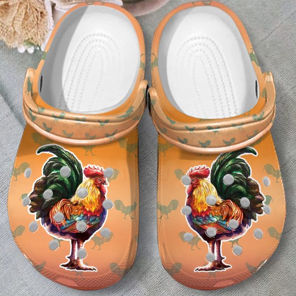 GTT0308101ch ads 2, Lightweight Breathable And Non-slip Beautiful Rooster Art Crocs, Order Now for a Special Discount!, Breathable, Non-slip