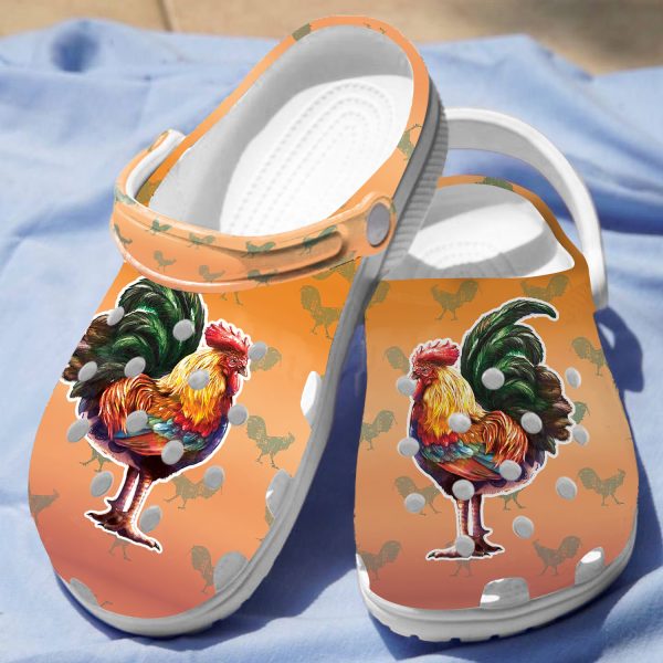 GTT0308101ch ads 3, Lightweight Breathable And Non-slip Beautiful Rooster Art Crocs, Order Now for a Special Discount!, Breathable, Non-slip
