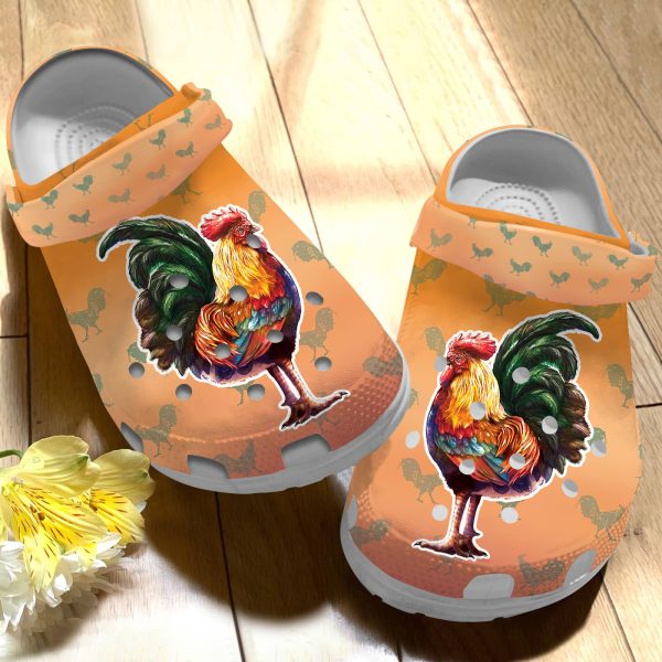GTT0308101ch ads 4, Lightweight Breathable And Non-slip Beautiful Rooster Art Crocs, Order Now for a Special Discount!, Breathable, Non-slip