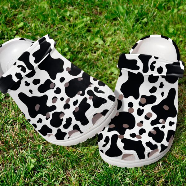 GTT0308104ch ads 6 scaled 1, Dairy Cowhide Pattern 3d Printed Crocs For Adults, 3d Printed, Adult