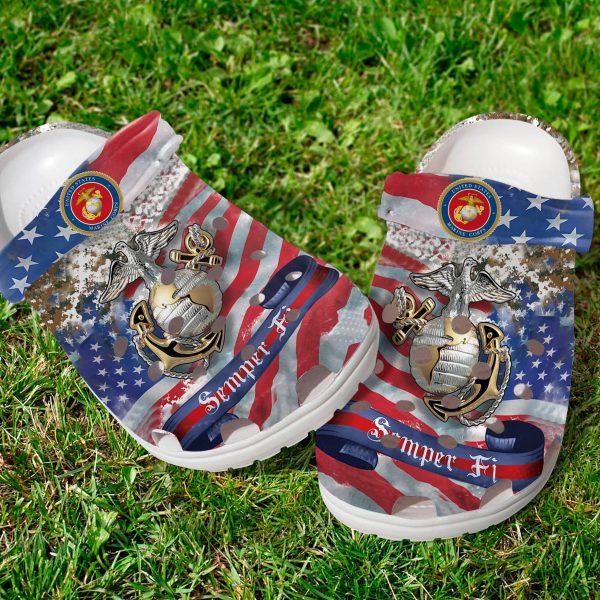 GTT0408108ch ads 6 scaled 1, Breathable Marines Eagle and Anchor Crocs, Breathable