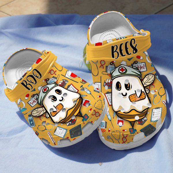 GTT1207101ch ads 1, Breathable and Good-looking Boo Bees Crocs For Adult, Adult, Breathable, Good-looking