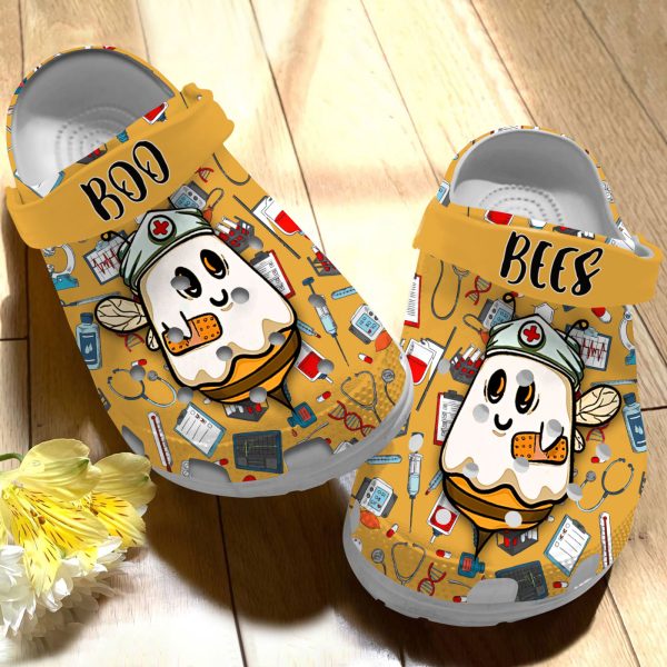 GTT1207101ch ads 4, Breathable and Good-looking Boo Bees Crocs For Adult, Adult, Breathable, Good-looking