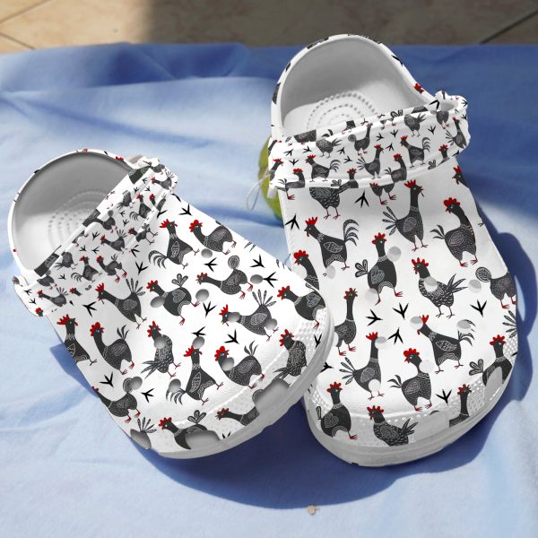 GTT2107104ch ads 1, Lightweight Non-slip Roosters On The White Crocs, Fast Shipping!, Non-slip, White